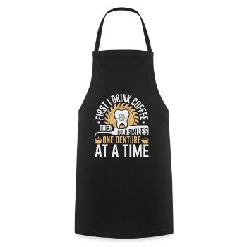 Funny technician for dental lab - Cooking Apron - black - Front - AI Model Male 185 dark (185cm)