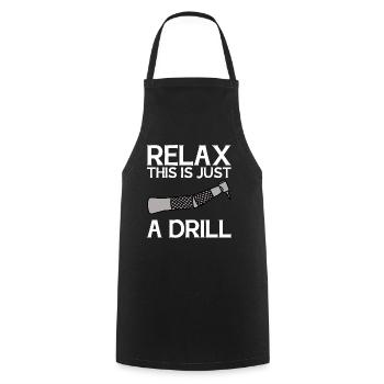 Funny Dental Lab Technician Dentist - Cooking Apron - black - Front - AI Model Male 185 dark (185cm)