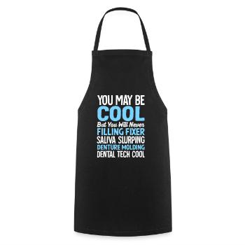 Funny dental technicians - Cooking Apron - black - Front - AI Model Male 185 dark (185cm)