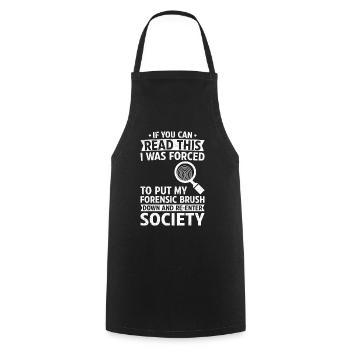 Funny coroner - Cooking Apron - black - Front - AI Model Male 185 dark (185cm)