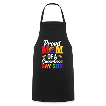 LGBTQ mom - Cooking Apron - black - Front - AI Model Male 185 dark (185cm)