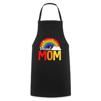 LGBTQ mom - Cooking Apron - black - Front - AI Model Male 185 dark (185cm)