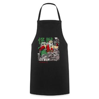 Kaiju Père Noël Monstre d’anime japonais Weihn - Tablier de cuisine - noir - Devant - AI Model Male 185 dark (185cm)