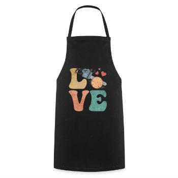 chainsaw arborist woodworker lumberjack LIE - Cooking Apron - black - Front - AI Model Male 185 dark (185cm)