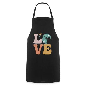 Duck Hunter Duck Hunt LOVE - Cooking Apron - black - Front - AI Model Male 185 dark (185cm)