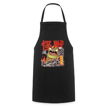 Kaiju Burrito Japanisch Anime Monster Mexikanische - Kochschürze - Schwarz - Vorne - AI Model Male 185 dark (185cm)