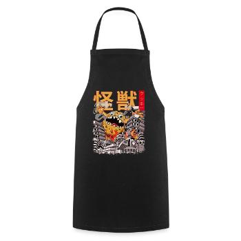 Kaiju Biscuit Japanese Anime Monster Pastry Baking - Cooking Apron - black - Front - AI Model Male 185 dark (185cm)