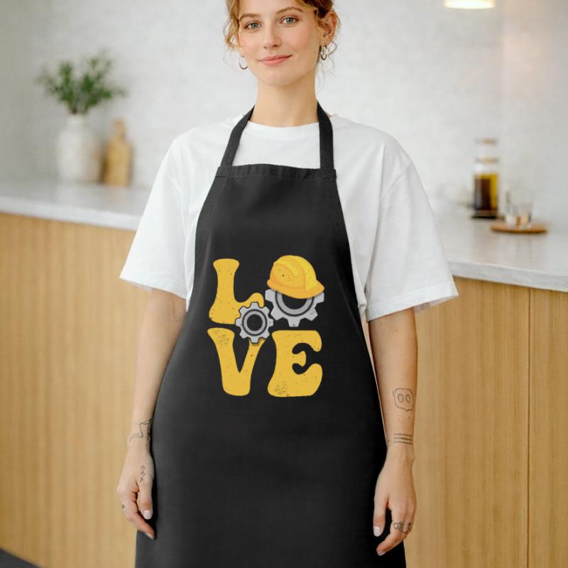 CNC Processor Machine Operator LOVE Cooking Apron