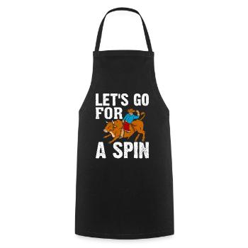 Bull Rider Bull Riding Cowboy - Cooking Apron - black - Front - AI Model Male 185 dark (185cm)