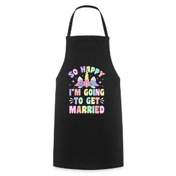 Wedding Bridal Shower - Cooking Apron - black - Front - AI Model Male 185 dark (185cm)