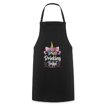 Bridal Shower Hen Party - Cooking Apron - black - Front - AI Model Male 185 dark (185cm)