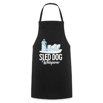 Mushing Dog Sledding Musher - Cooking Apron - black - Front - AI Model Male 185 dark (185cm)