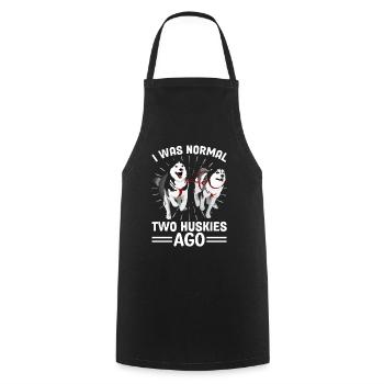 Mushing Dog Sledding Siberian Husky - Cooking Apron - black - Front - AI Model Male 185 dark (185cm)