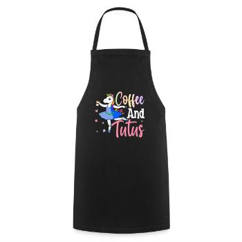 Ballet Dance Ballerina - Cooking Apron - black - Front - AI Model Male 185 dark (185cm)