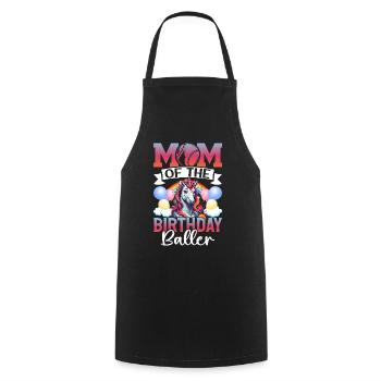 Baseball Player Mom Birthday Girl - Cooking Apron - black - Front - AI Model Male 185 dark (185cm)