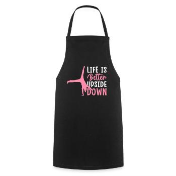 Cartwheel Gymnastics Cheerleading - Cooking Apron - black - Front - AI Model Male 185 dark (185cm)
