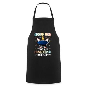 Criminal prosecution - Cooking Apron - black - Front - AI Model Male 185 dark (185cm)