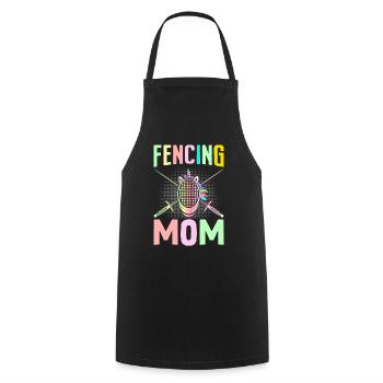Fencer Foil Saber Girl - Cooking Apron - black - Front - AI Model Male 185 dark (185cm)