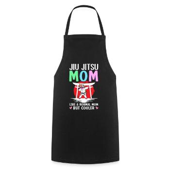 BJJ Mom Martial Arts - Cooking Apron - black - Front - AI Model Male 185 dark (185cm)
