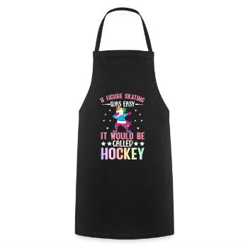 Figure skater Ice Skating - Cooking Apron - black - Front - AI Model Male 185 dark (185cm)