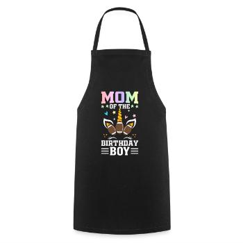 Maman joueuse de football - Tablier de cuisine - noir - Devant - AI Model Male 185 dark (185cm)