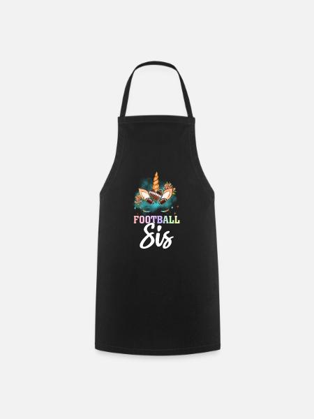 Joueuse de football fille de football - Tablier de cuisine - noir