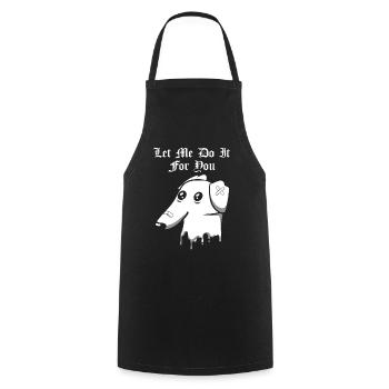 Drôle Barzoi Chien Meme Goth - Tablier de cuisine - noir - Devant - AI Model Male 185 dark (185cm)