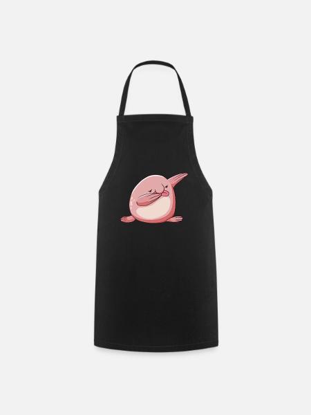 Kawaii Tupfender Klecksfisch - Kochschürze - Schwarz