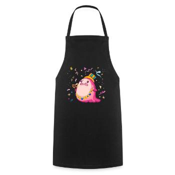 Carnaval Kawaii Blobfish - Tablier de cuisine - noir - Devant - AI Model Male 185 dark (185cm)