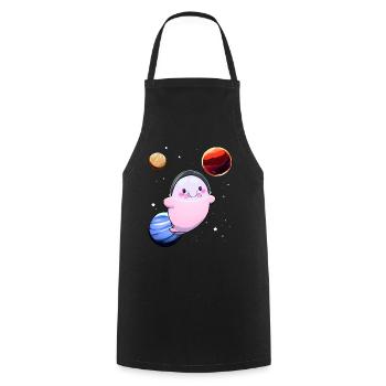 Lustiger Blobfisch Raum Astronaut Planeten - Kochschürze - Schwarz - Vorne - AI Model Male 185 dark (185cm)