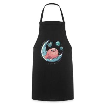 Kawaii Blobfish Weltraumplaneten - Kochschürze - Schwarz - Vorne - AI Model Male 185 dark (185cm)