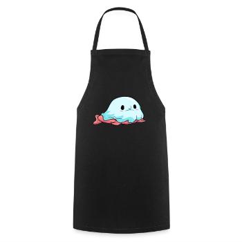 Kawaii Halloween Blobfisch Geist Boo - Kochschürze - Schwarz - Vorne - AI Model Male 185 dark (185cm)