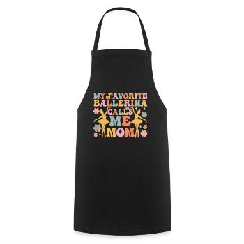 Danseuse de ballet groovy - Tablier de cuisine - noir - Devant - AI Model Male 185 dark (185cm)