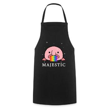 Blobfish Rainbow Pixel - Cooking Apron - black - Front - AI Model Male 185 dark (185cm)