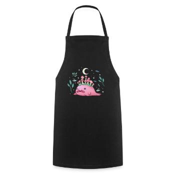 Cottagecore Blobfish Witchy - Cooking Apron - black - Front - AI Model Male 185 dark (185cm)