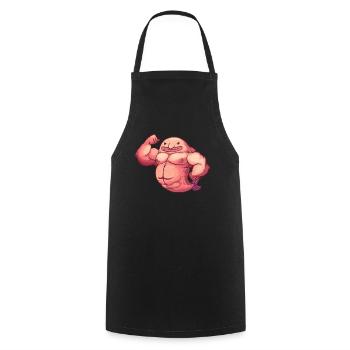 Funny Gym Workout Blob Fish - Cooking Apron - black - Front - AI Model Male 185 dark (185cm)