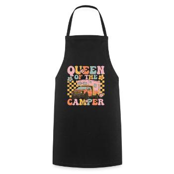 Groovy Camping Fille - Tablier de cuisine - noir - Devant - AI Model Male 185 dark (185cm)