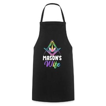 Freemason Master Freemasonry - Cooking Apron - black - Front - AI Model Male 185 dark (185cm)