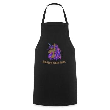 Melanin Black History - Cooking Apron - black - Front - AI Model Male 185 dark (185cm)