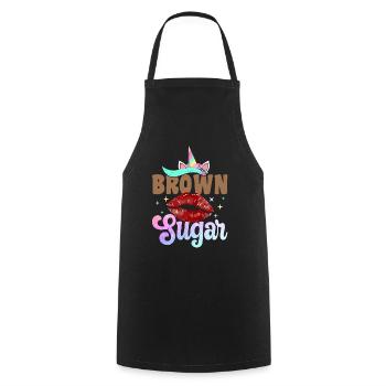 Melanin Brown Skin Black History - Cooking Apron - black - Front - AI Model Male 185 dark (185cm)