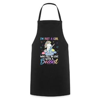 Guitarist - Cooking Apron - black - Front - AI Model Male 185 dark (185cm)