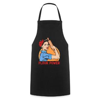 Crépière drôle - Tablier de cuisine - noir - Devant - AI Model Male 185 dark (185cm)