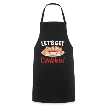 Funny Crab Rangoon Chinese Food - Cooking Apron - black - Front - AI Model Male 185 dark (185cm)
