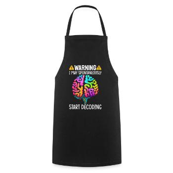 Funny Dyslexia Awareness Dyslexic - Cooking Apron - black - Front - AI Model Male 185 dark (185cm)