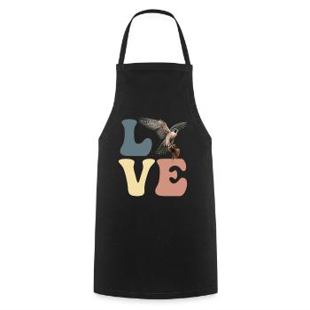 Falconry Falconer Hawking - Cooking Apron - black - Front - AI Model Male 185 dark (185cm)