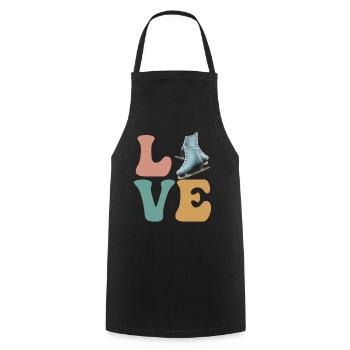 Figure Skating Ice Skating Ice Skater - Cooking Apron - black - Front - AI Model Male 185 dark (185cm)
