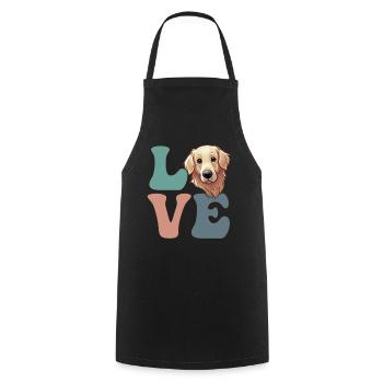 Golden Retriever Hundeliebhaber - Kochschürze - Schwarz - Vorne - AI Model Male 185 dark (185cm)