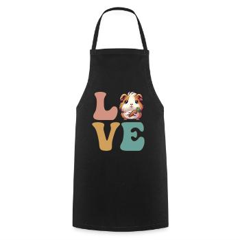 Cute guinea pig - Cooking Apron - black - Front - AI Model Male 185 dark (185cm)