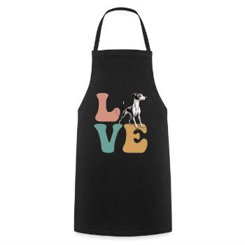 Italian Greyhound Dog Lover - Cooking Apron - black - Front - AI Model Male 185 dark (185cm)