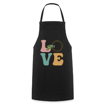 Laser Tag Player - Cooking Apron - black - Front - AI Model Male 185 dark (185cm)
